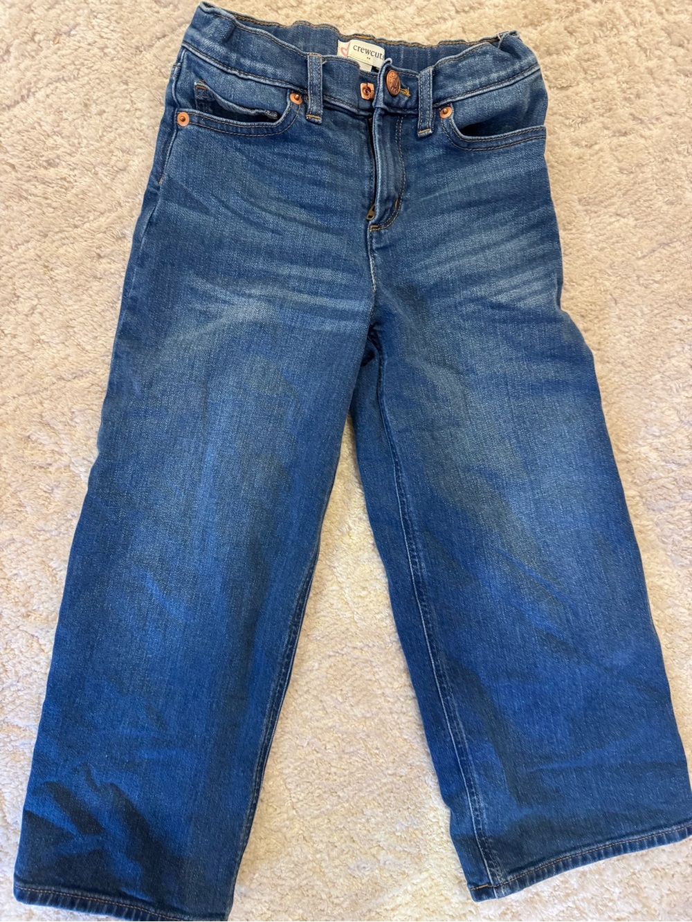 Crewcuts Girls Dark Blue Straight-Leg Jeans